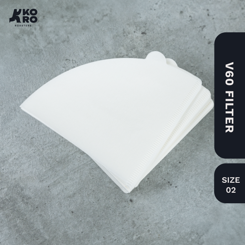 
                  
                    One Two Cups Paper Filter Kertas Saringan Kopi V60 02 Putih Bleached 100pcs 1-4 cups | Koro Roasters
                  
                