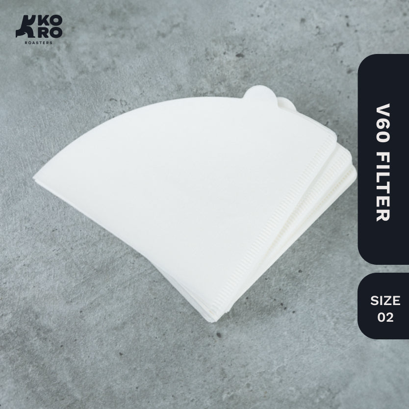 One Two Cups Paper Filter Kertas Saringan Kopi V60 02 Putih Bleached 100pcs 1-4 cups | Koro Roasters