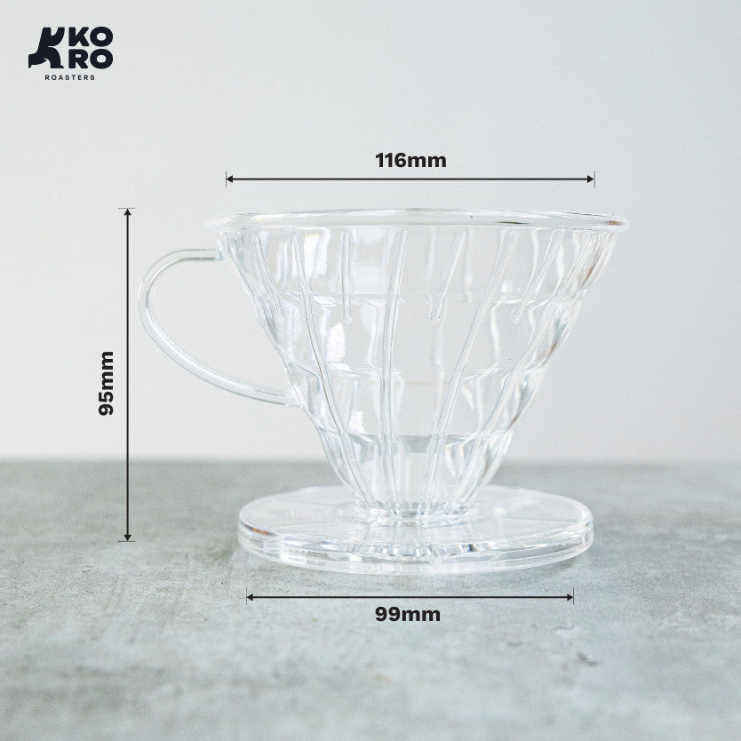 
                  
                    One Two Cups Dripper Kopi V60 Plastik Besar 2-4 cups by Koro Roasters
                  
                
