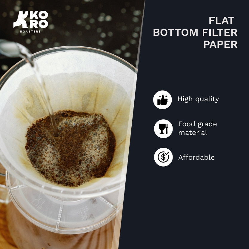 One Two Cups Kertas Saringan Paper Filter Kopi Flat Bottom 02 Putih 100pcs 1-4 cups | Koro Roasters