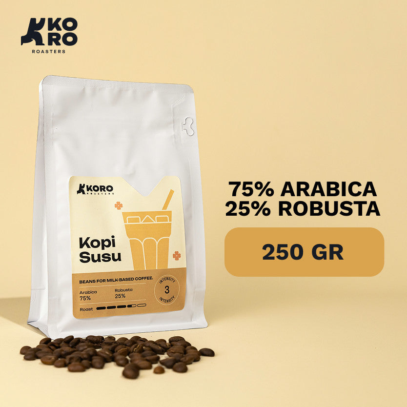 
                  
                    Biji Kopi Susu Blend Premium No. 3 - 75% Arabika 25% Robusta - Koro Roasters
                  
                