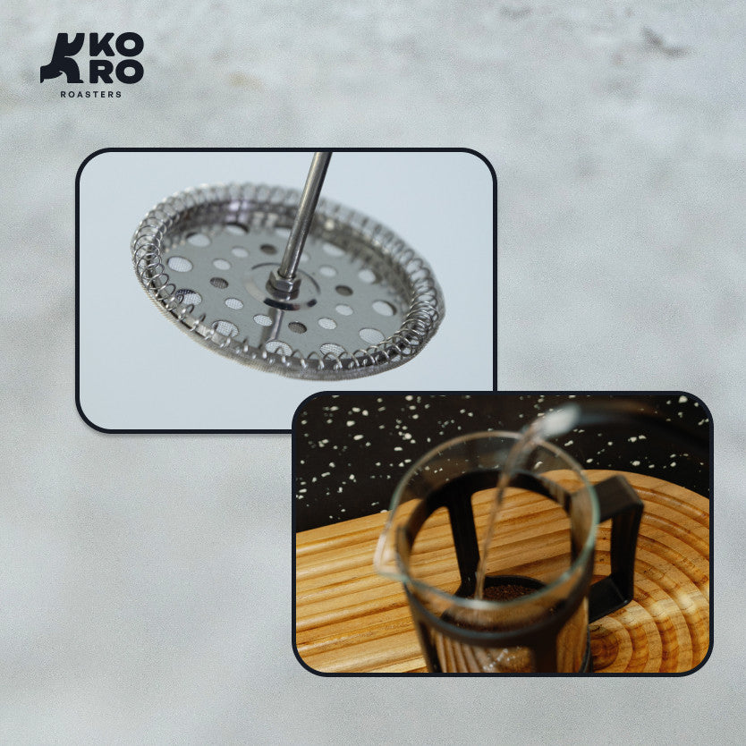 
                  
                    One Two Cups French Press Coffee Maker 600ml by Koro Roasters | Kopi Tanpa Ampas
                  
                