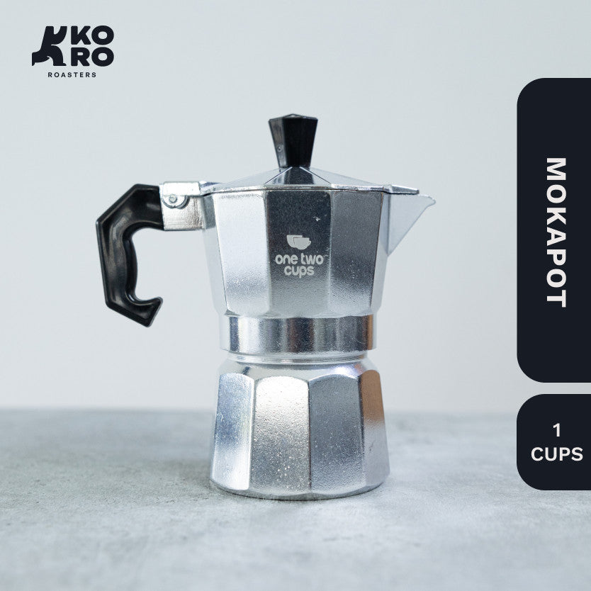 
                  
                    One Two Cups Moka Pot Coffee Espresso Maker 50ml (1 cup) by Koro Roasters | Kopi Tanpa Ampas
                  
                