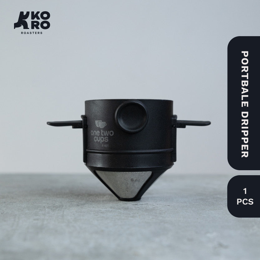 
                  
                    One Two Cups Filter Penyaring Kopi Hitam - Portable Cone Coffee Dripper V60 Black by Koro Roasters
                  
                