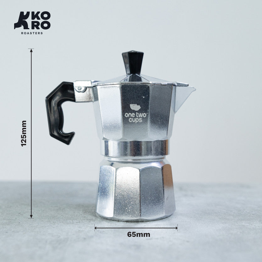 
                  
                    One Two Cups Moka Pot Coffee Espresso Maker 50ml (1 cup) by Koro Roasters | Kopi Tanpa Ampas
                  
                
