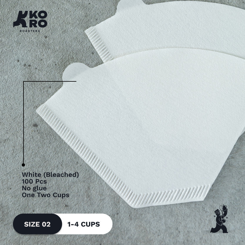 
                  
                    One Two Cups Kertas Saringan Paper Filter Kopi Flat Bottom 02 Putih 100pcs 1-4 cups | Koro Roasters
                  
                