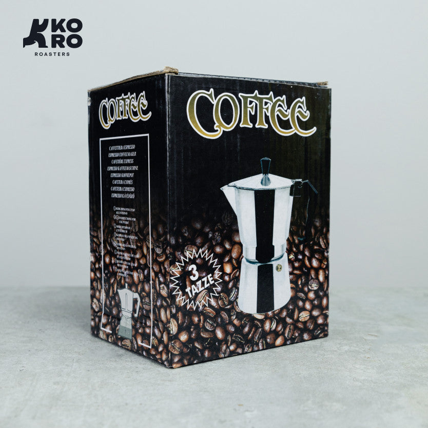 
                  
                    One Two Cups Moka Pot Coffee Espresso Maker 150ml (3 cups) by Koro Roasters | Kopi Tanpa Ampas
                  
                