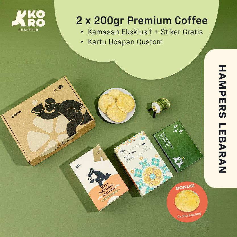 Hampers Lebaran 2025 | Parcel Idul Fitri Kopi Premium - 2 Bungkus Kopi Spesial 200gr - Koro Roasters