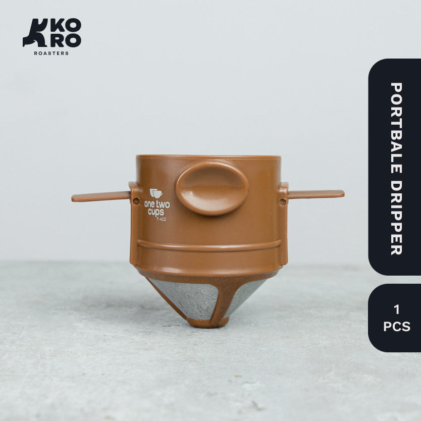 One Two Cups Filter Penyaring Kopi Putih - Portable Cone Coffee Dripper V60 White by Koro Roasters