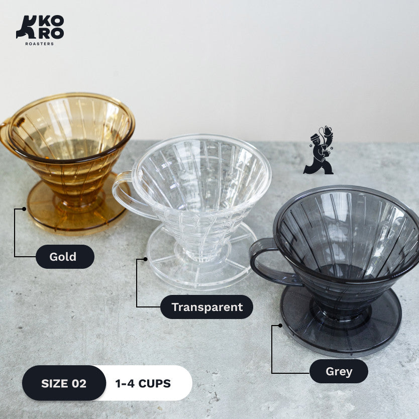 One Two Cups Dripper Kopi V60 Plastik Besar 2-4 cups by Koro Roasters