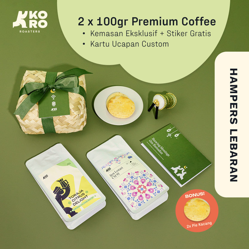 Hampers Lebaran 2025 | Parcel Idul Fitri Kopi Premium - 2 Bungkus Kopi Spesial 100gr - Koro Roasters