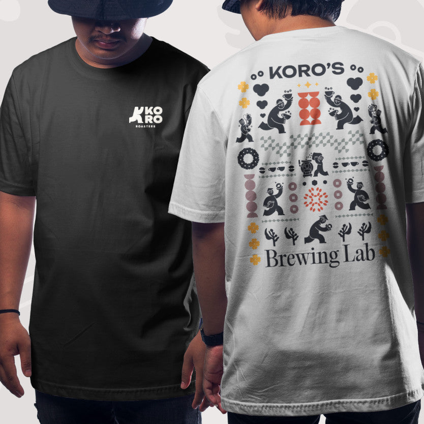 KORO ROASTERS Kaos Brewing Lab - T-Shirt Kopi untuk Coffee Geek | Wear Your Passion!