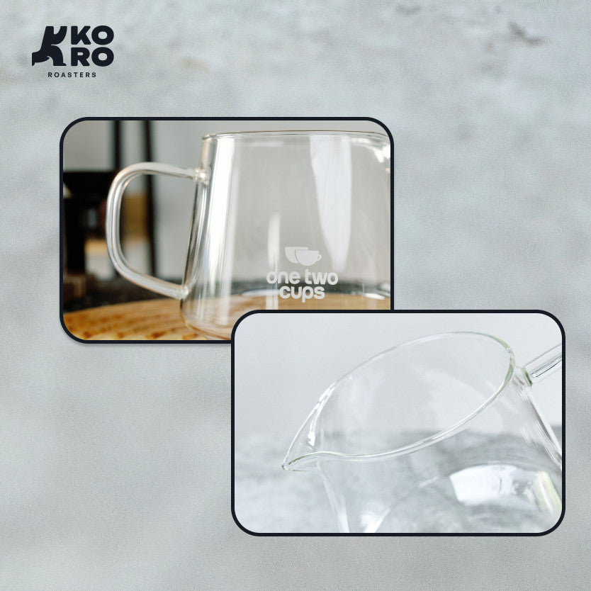 
                  
                    Server Kopi V60 Borosilicate Glass One Two Cups 400ml - Koro Roasters
                  
                